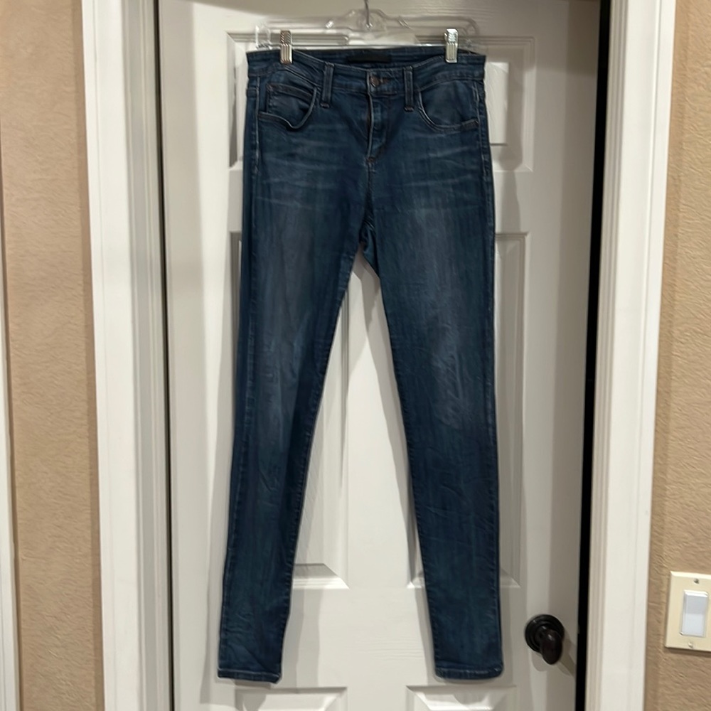 Joe’s mid rise skinny dark wash jeans